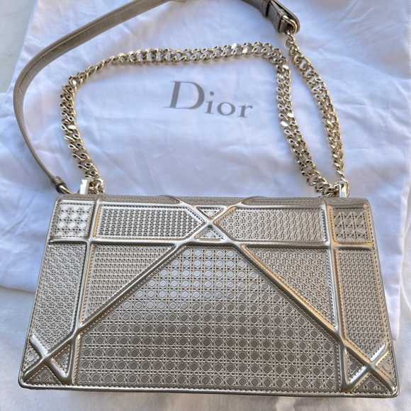 Dior Legacy Diorama Bag - Champagne MicroCannage Patent Leather - Picture 4 of 11